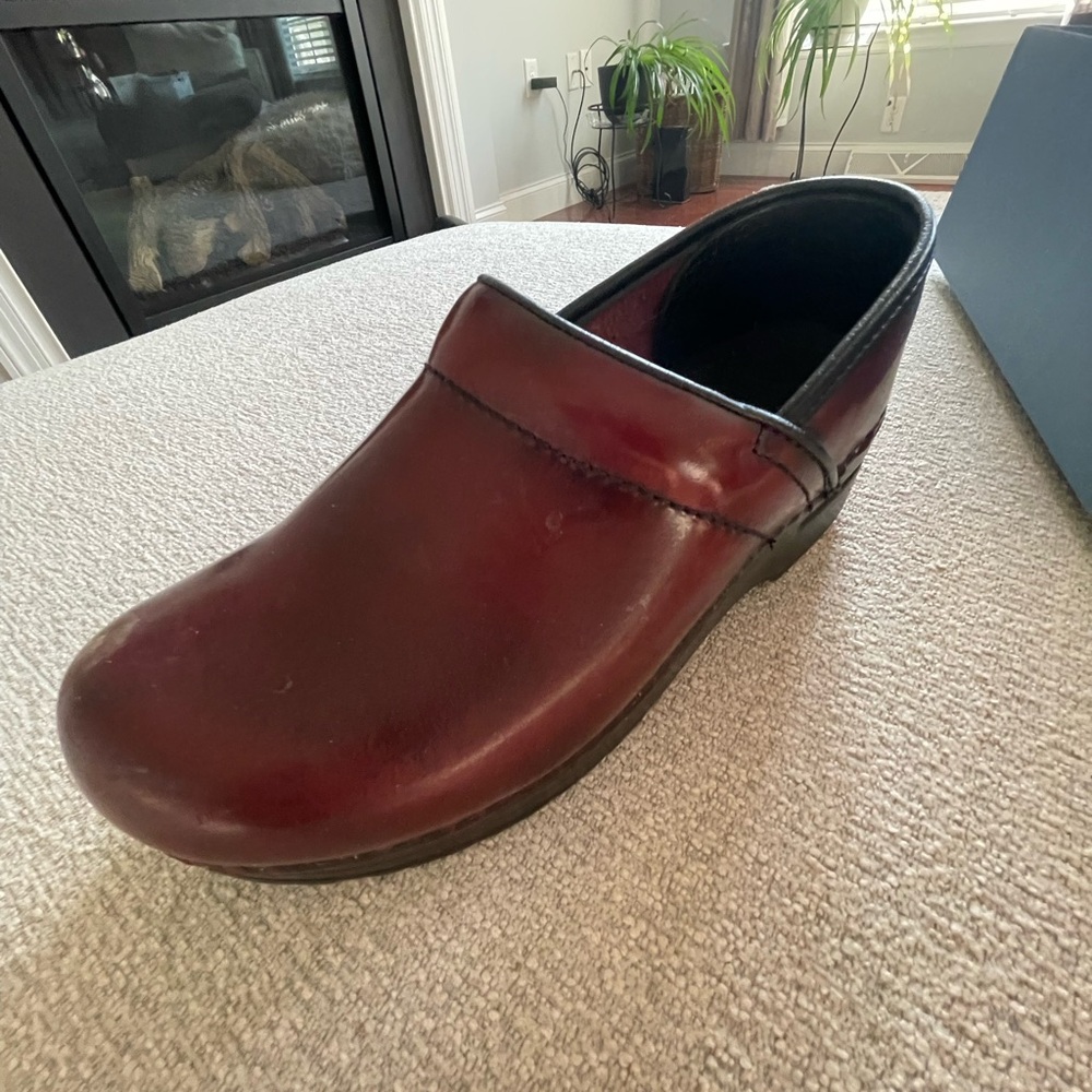 Dansko Burgundy Leather Mules